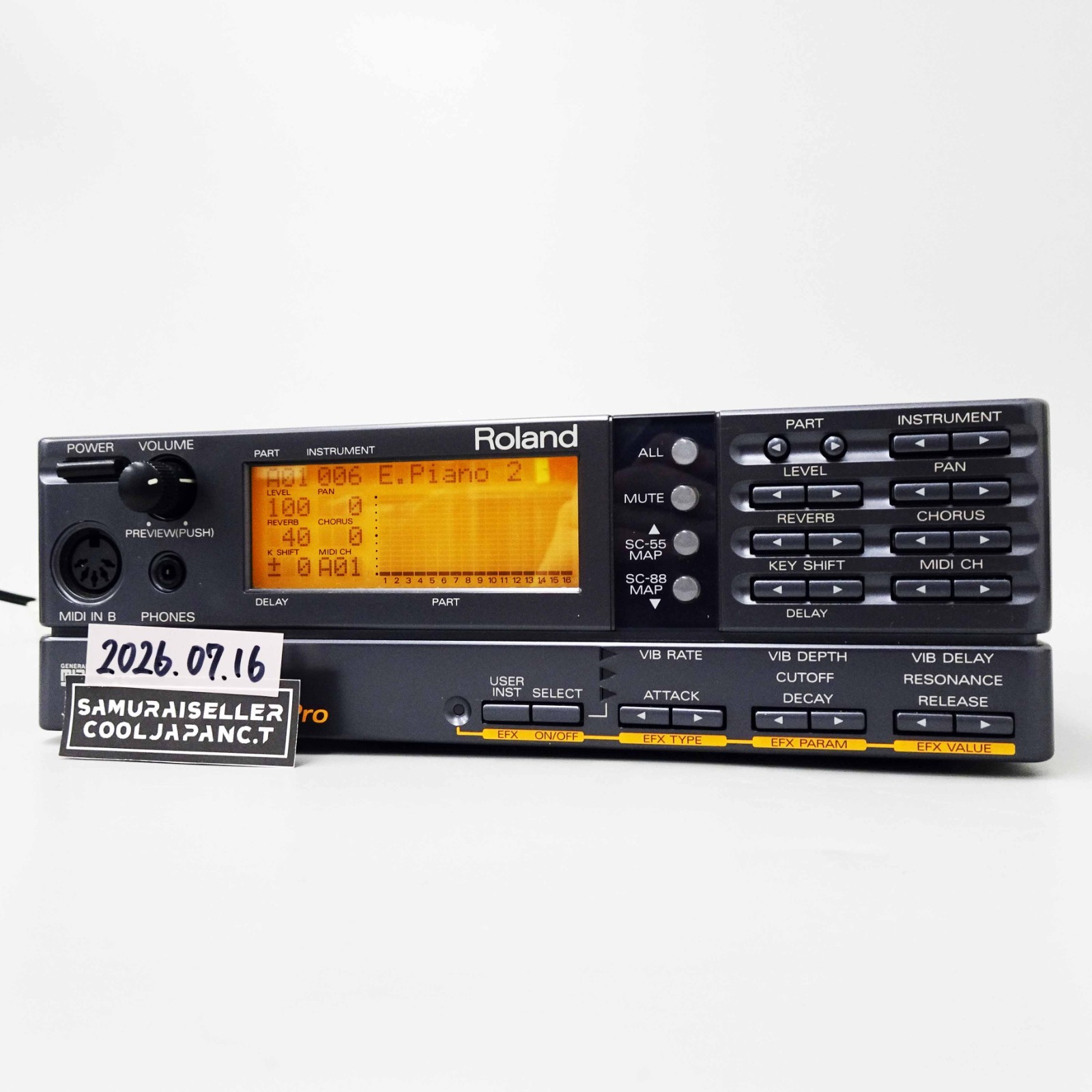 Roland SC-88pro SC88 Pro SOUND Canvas General MIDI Sound Modules Japan Used