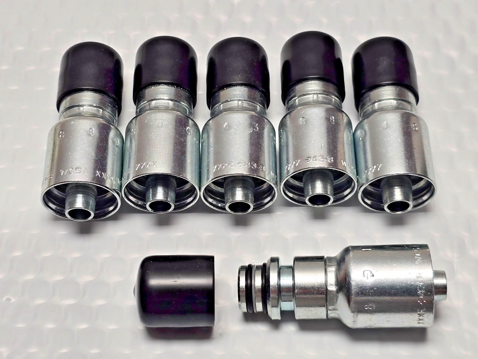 Parker 43-8 WC5A Crimp Hydraulic Hose Fittings 1"  1S043-8-8  (LOT of 6) NEW