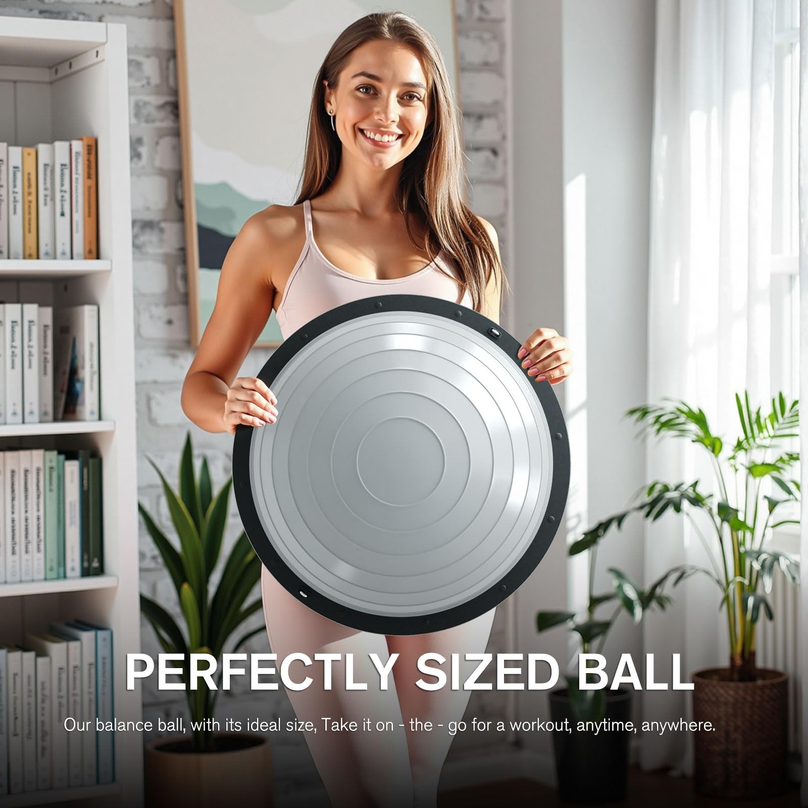 Half Balance Trainer - 23 Inch Half Exercise for Workout, Physical Therapy, Y...