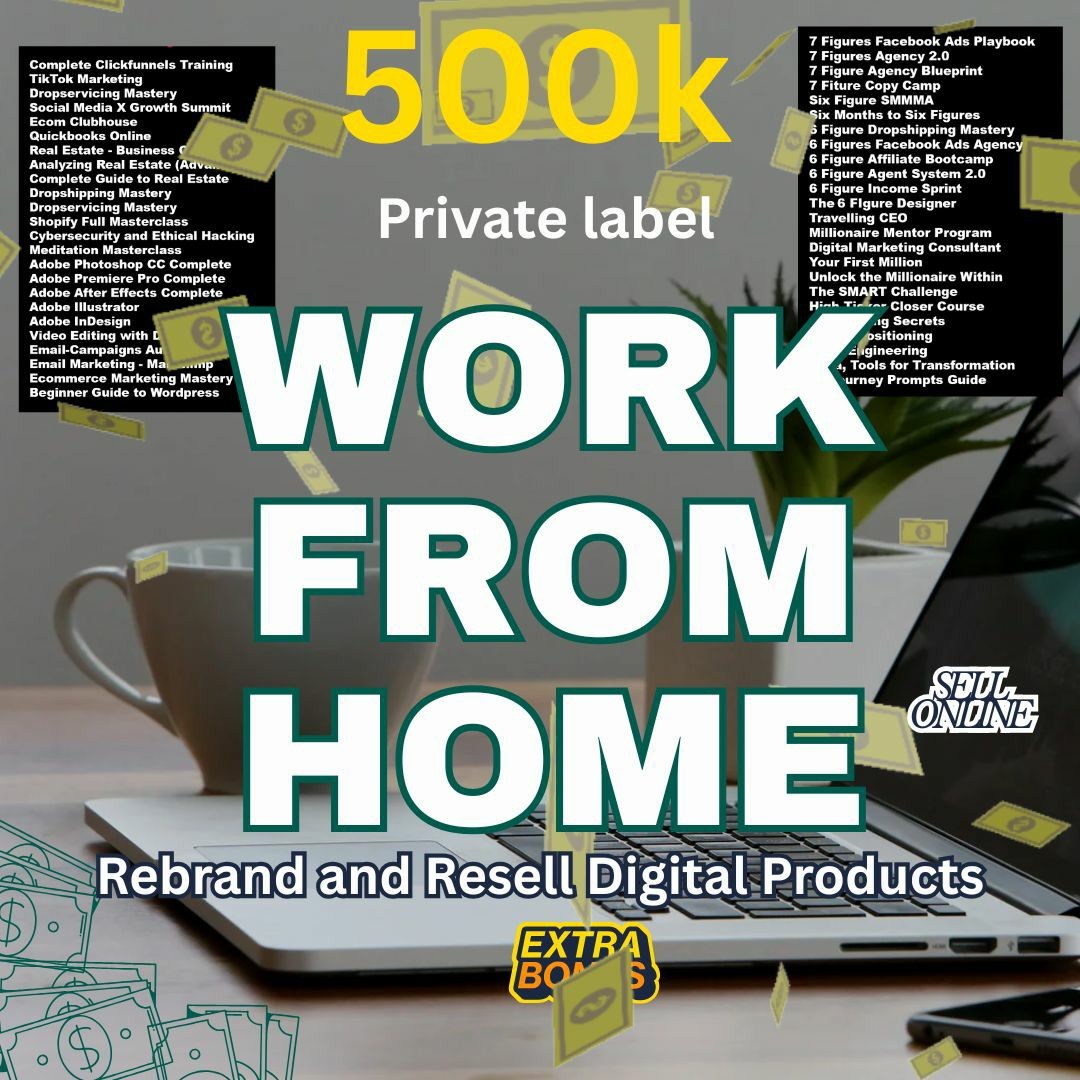 500k Digital Products Bundle.  Courses✅ Templates ✅ Resell Rights ✅