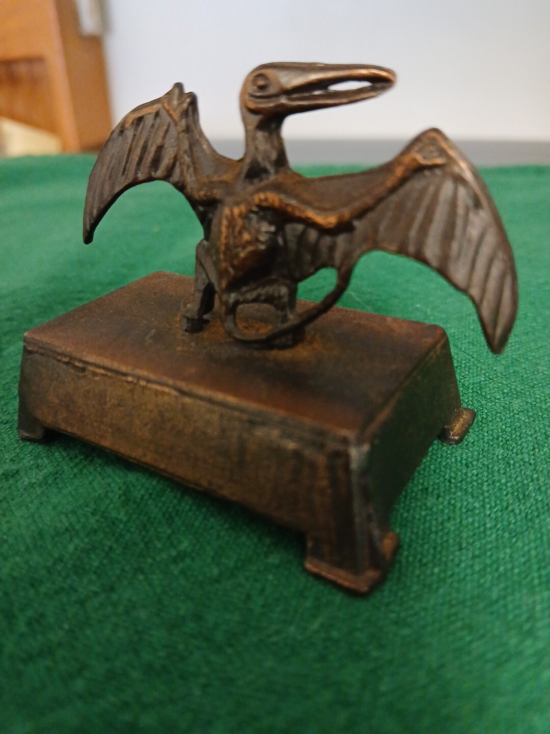 1984 PTEROSAURS Cast-Iron/Bronze Pencil Sharpener Pre-Historic Charm!