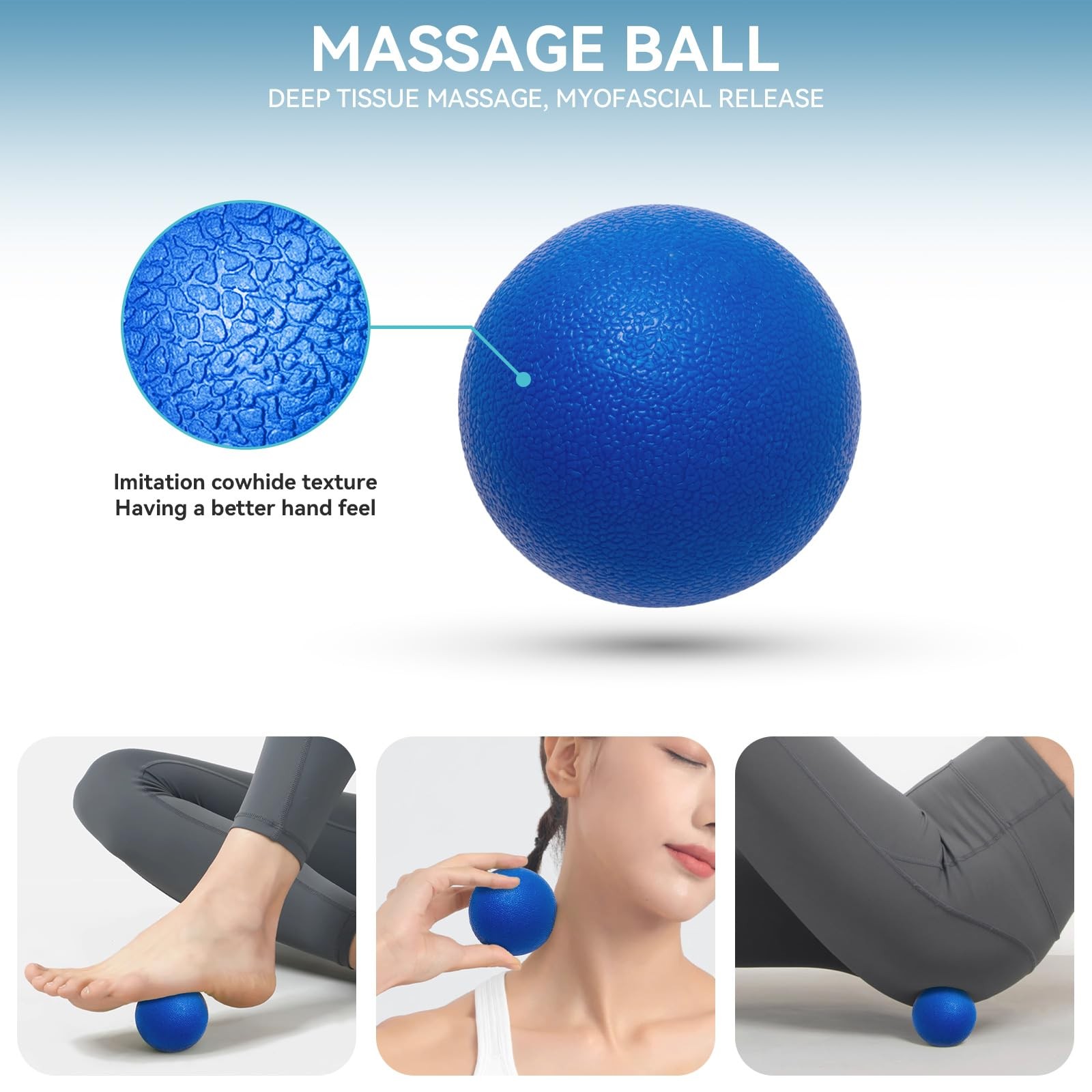 5 in 1 Foam Roller Set for Deep Tissue Muscle Massage, High Density Trigger P...