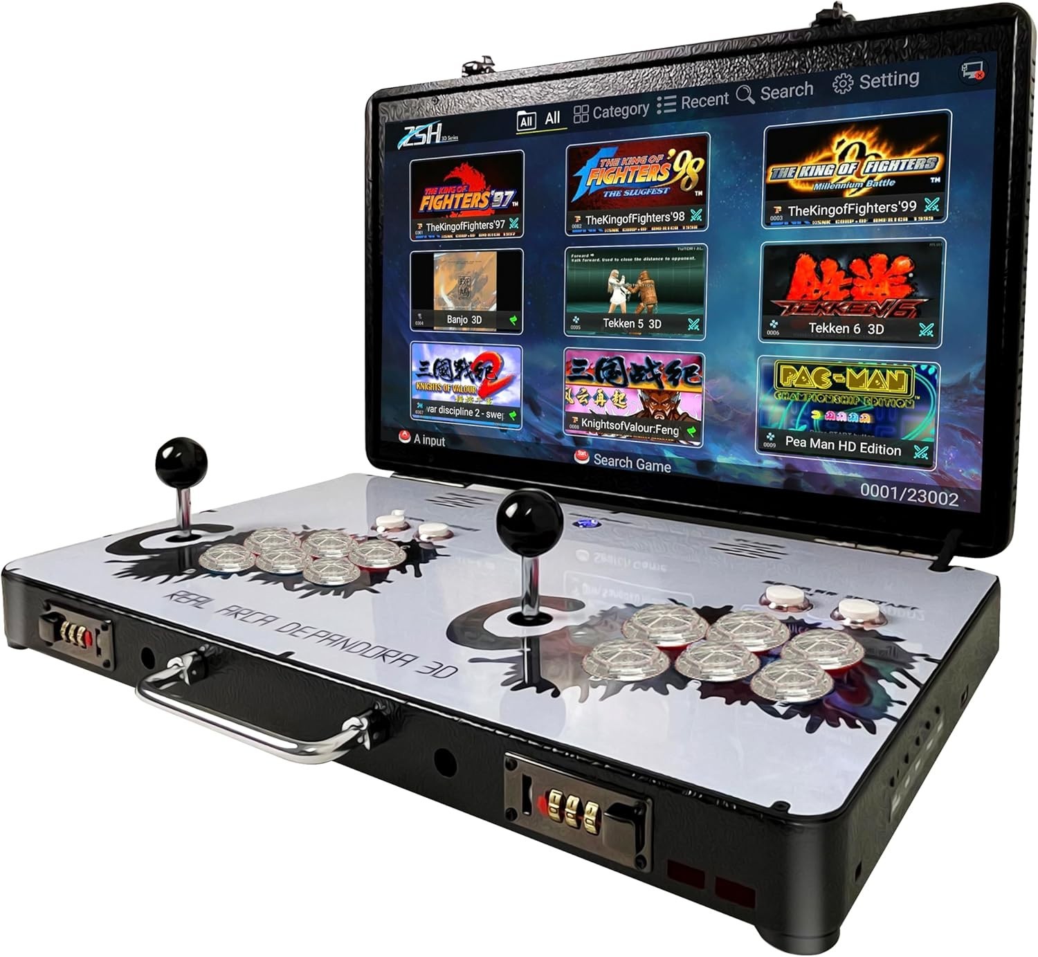 Handheld Metal Arcade Console with 20000 Games and Multiple Platform Support