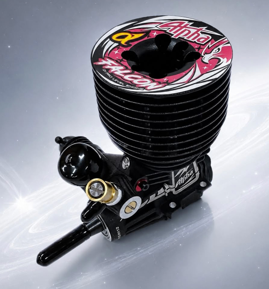 Nitro RC Engine .21 Alpha Plus Black Falcon 3P NIB Buggy, Truggy [LutzRC]