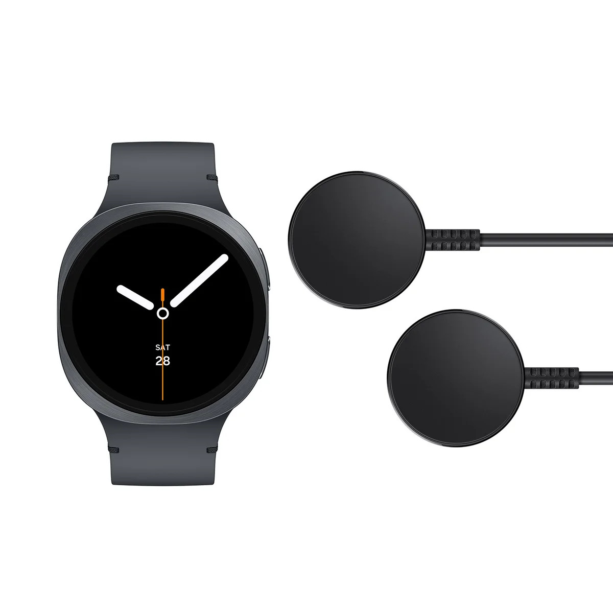 Samsung Galaxy Watch 8 44mm Graphite Smartwatch Two Chargers SM-L320NZSCXAA 2025
