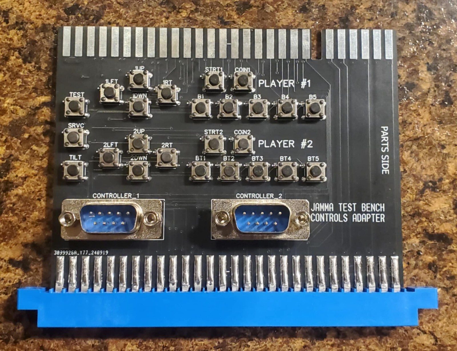 Arcade Jamma PCB Test Bench Controls Adapter