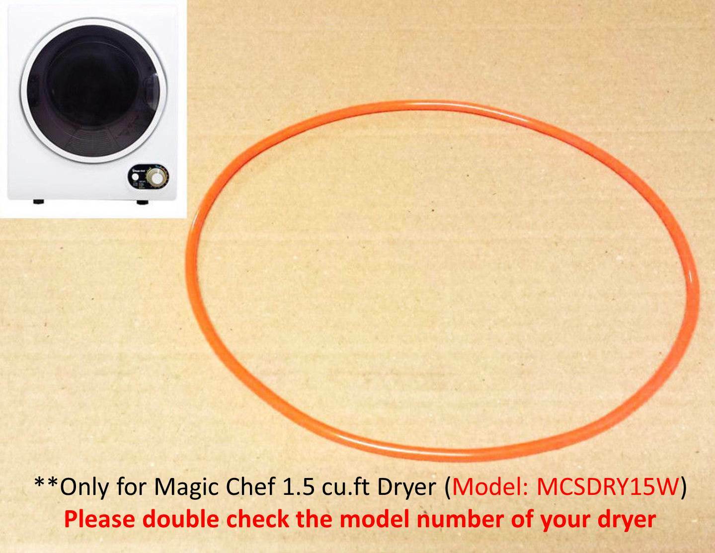 Portable Dryer Blower Fan Belt for Magic Chef 1.5 cu.ft. Compact Dryer-MCSDRY15W