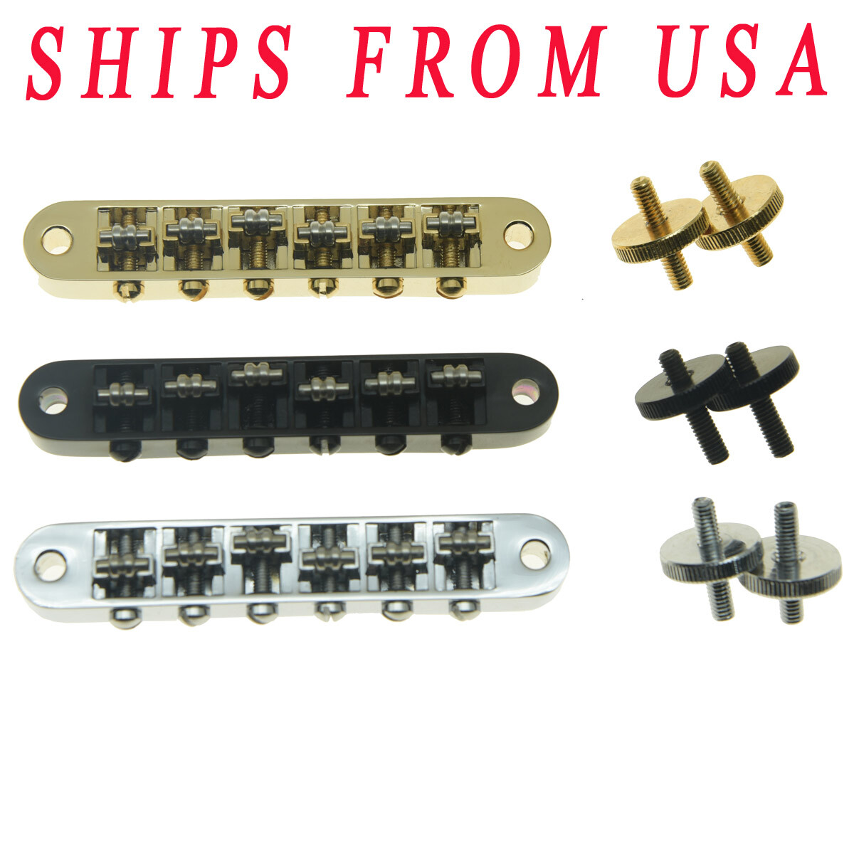 KAISH Roller Saddle Bridge Tune-o-Matic fits Gibson Les Paul,SG,ES Dot Quality