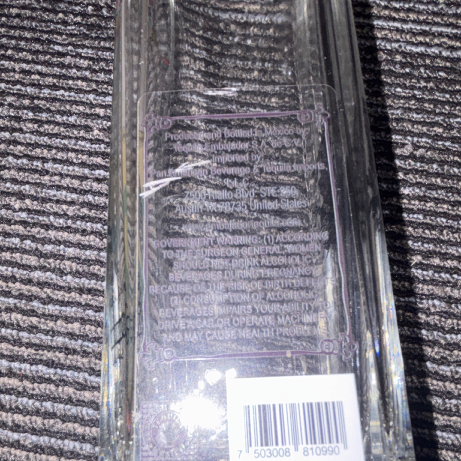 Embajador Reposado Tequila bottle Empty