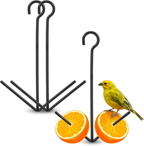 Zonon 2 Pcs Oriole Feeders for Outdoors Hanging Orange Jelly Fruit 2 Prongs