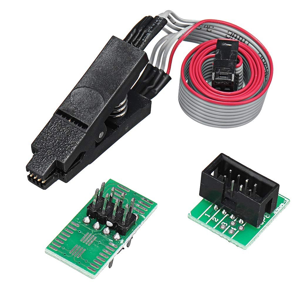 USB EEPROM BIOS Programmer CH341A with SOIC8 Clip & 1.8V Adapter for 24/25 Flash