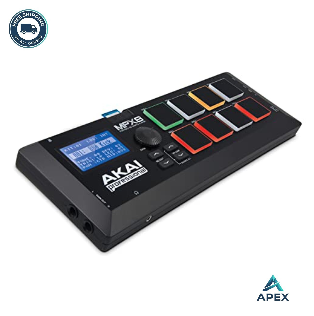 Sample Pad Controller 8 Velocity-Sensitive Pads USB MIDI SD Card Slot Loop