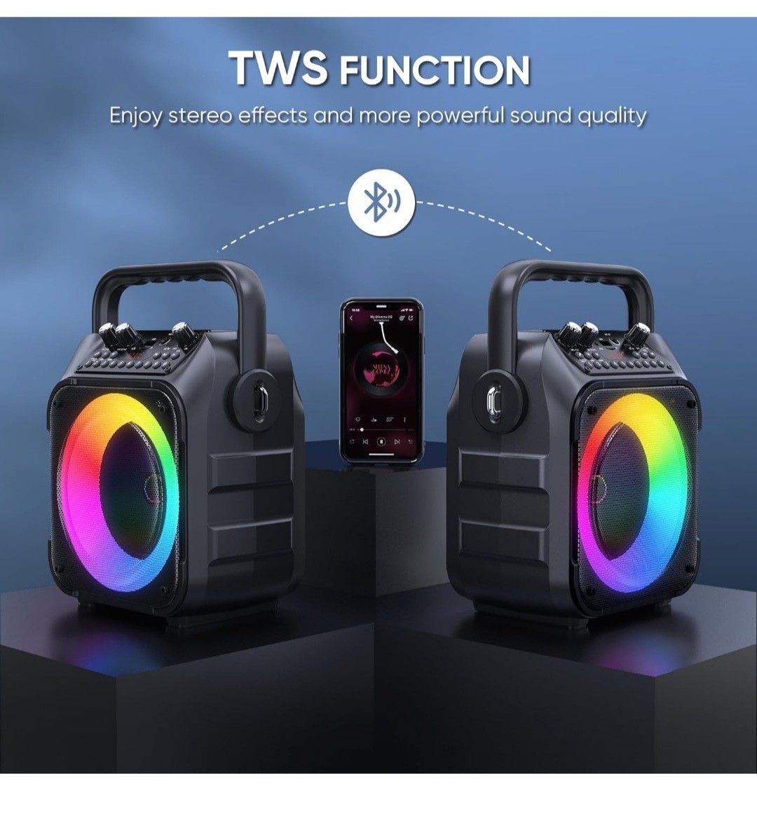 K9-M Karaoke Machine with Two Wireless Microphones