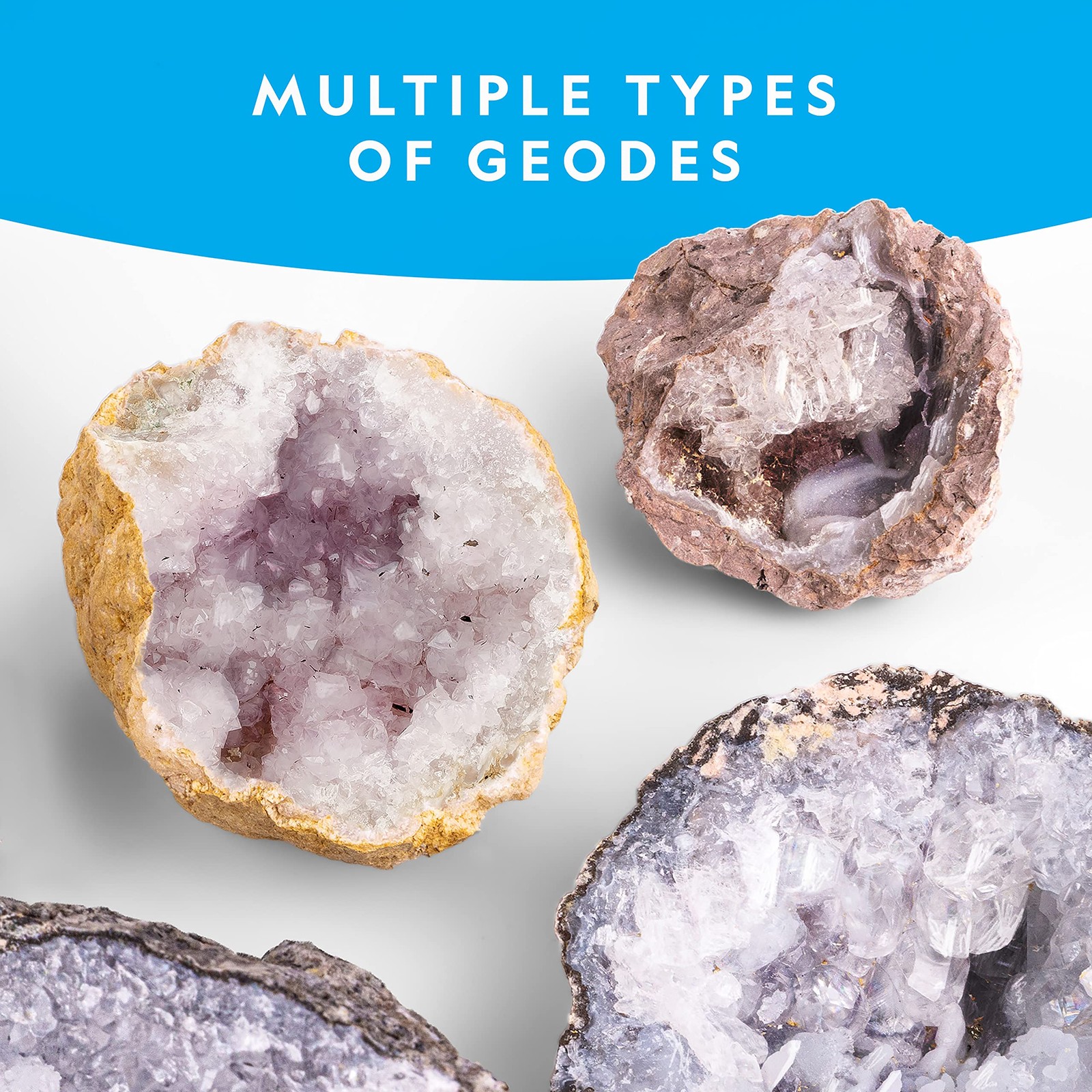 Blue Marble National Geographic Break Open 10 Premium Geodes Includes Goggles 2
