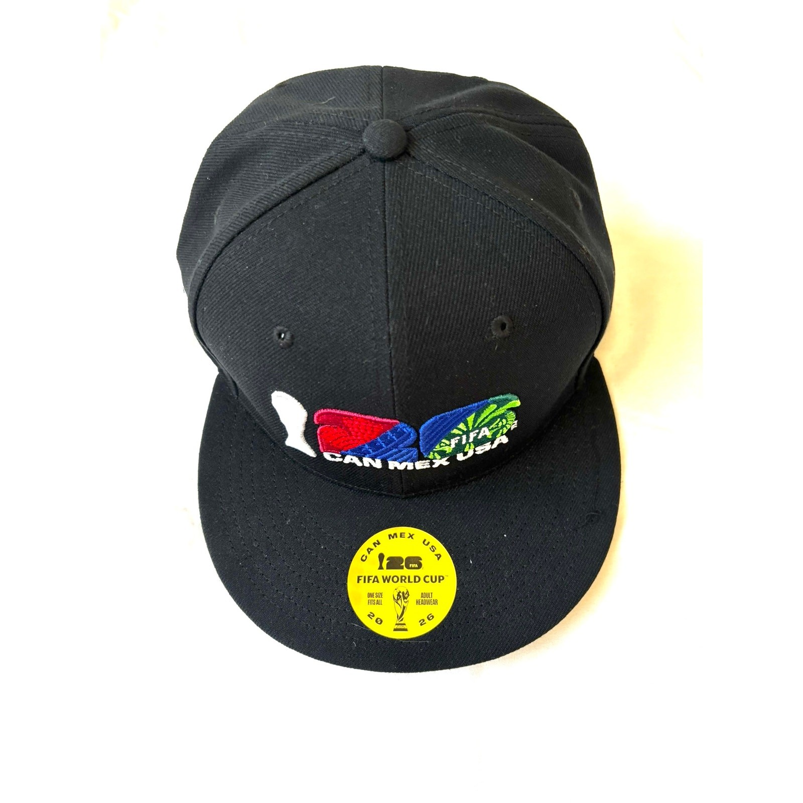FIFA World Cup 2026 Black CANADA MEXICO USA Snapback Cap Official Licensed Hat