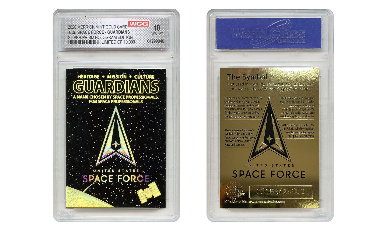 SPACE FORCE USSF SILVER PRISM HOLOGRAM Guardians Gold Rookie Card - Gem-Mint 10
