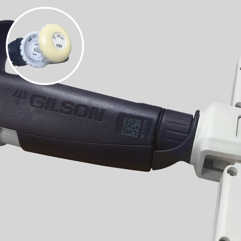 Gilson PIPETMAN L P12x20L Multichannel Pipette, 2-20 µL, FA10010 (RC71078)