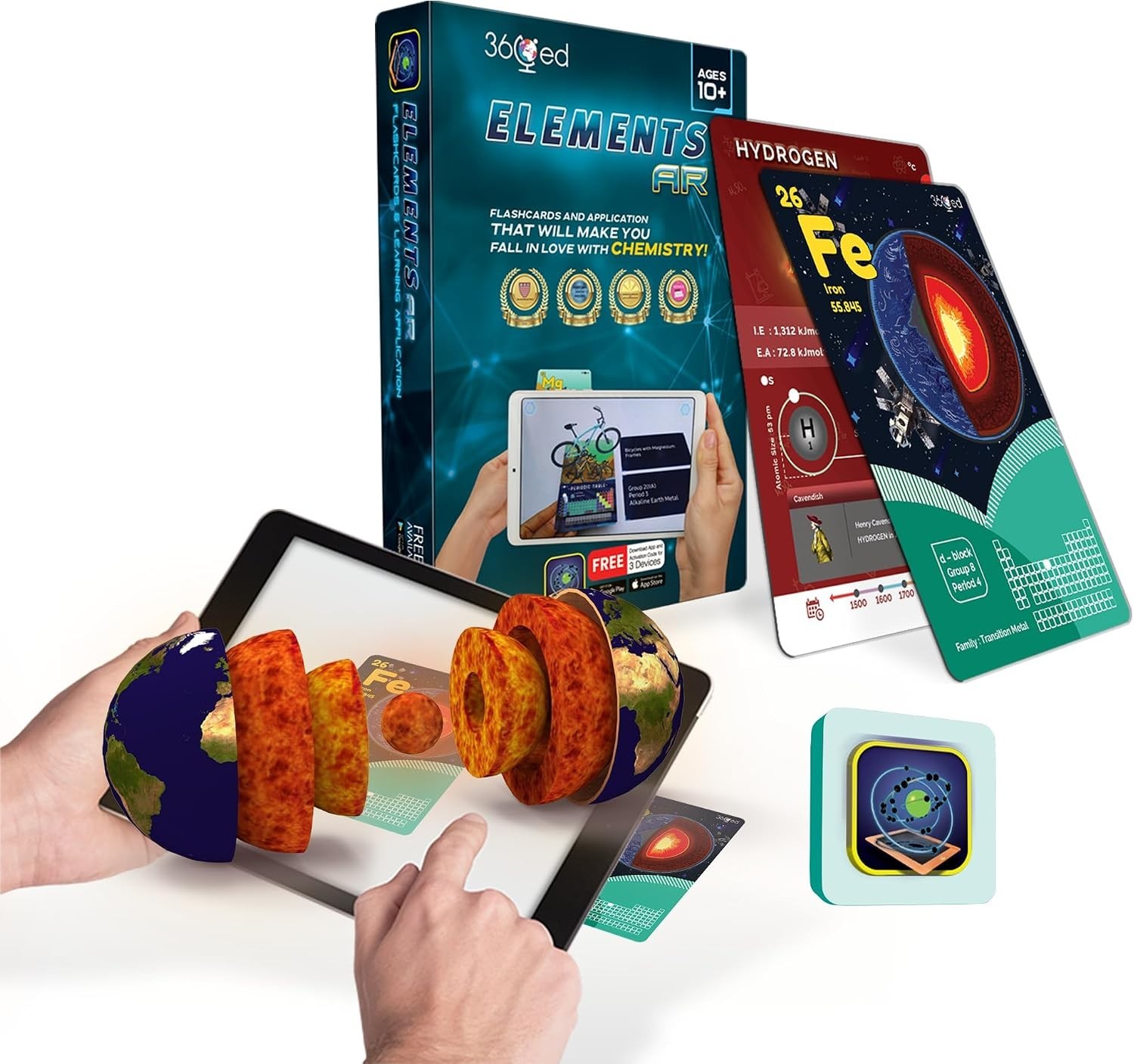 360ed Elements AR Flashcards & Learning App  Chemistry Learning Kit