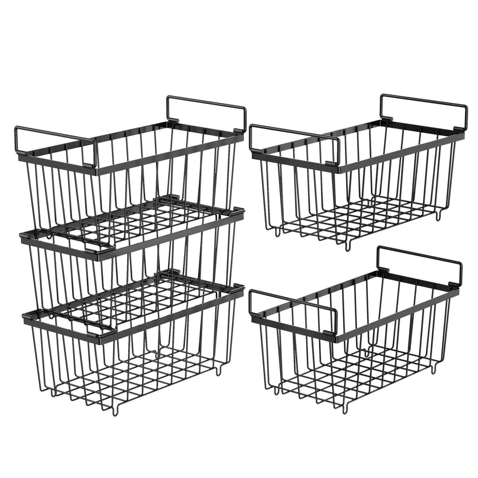 Chest Freezer Organizer Bins - 5 Pack Stackable Freezer Organizer Bins for 7 ...