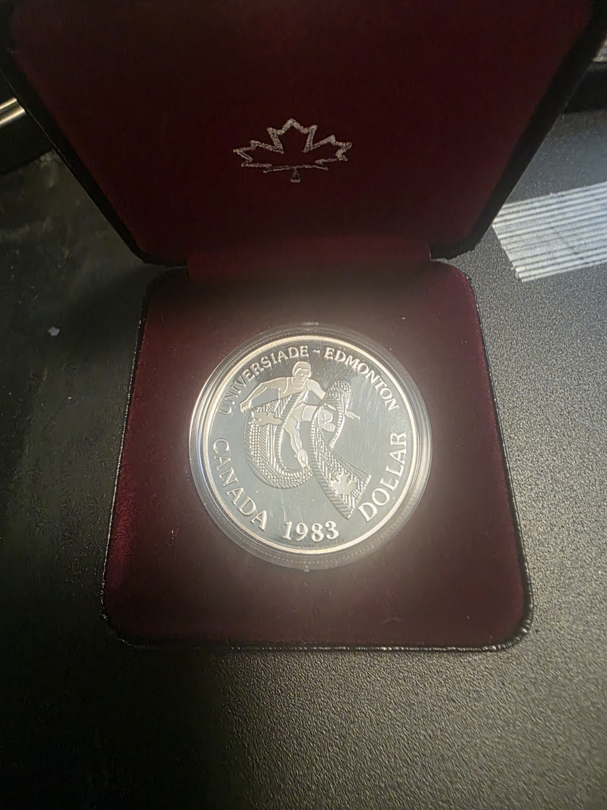 1983 Canada Silver Dollar Proof Royal Canadian Mint Universiade Edmonton Coin BU