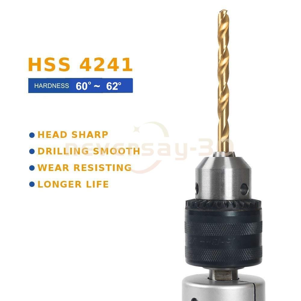 29PCS/Set HSS Drill Bits Black Gold Multi-Bits Twist Metal Drill Bit 1/16"-1/2"