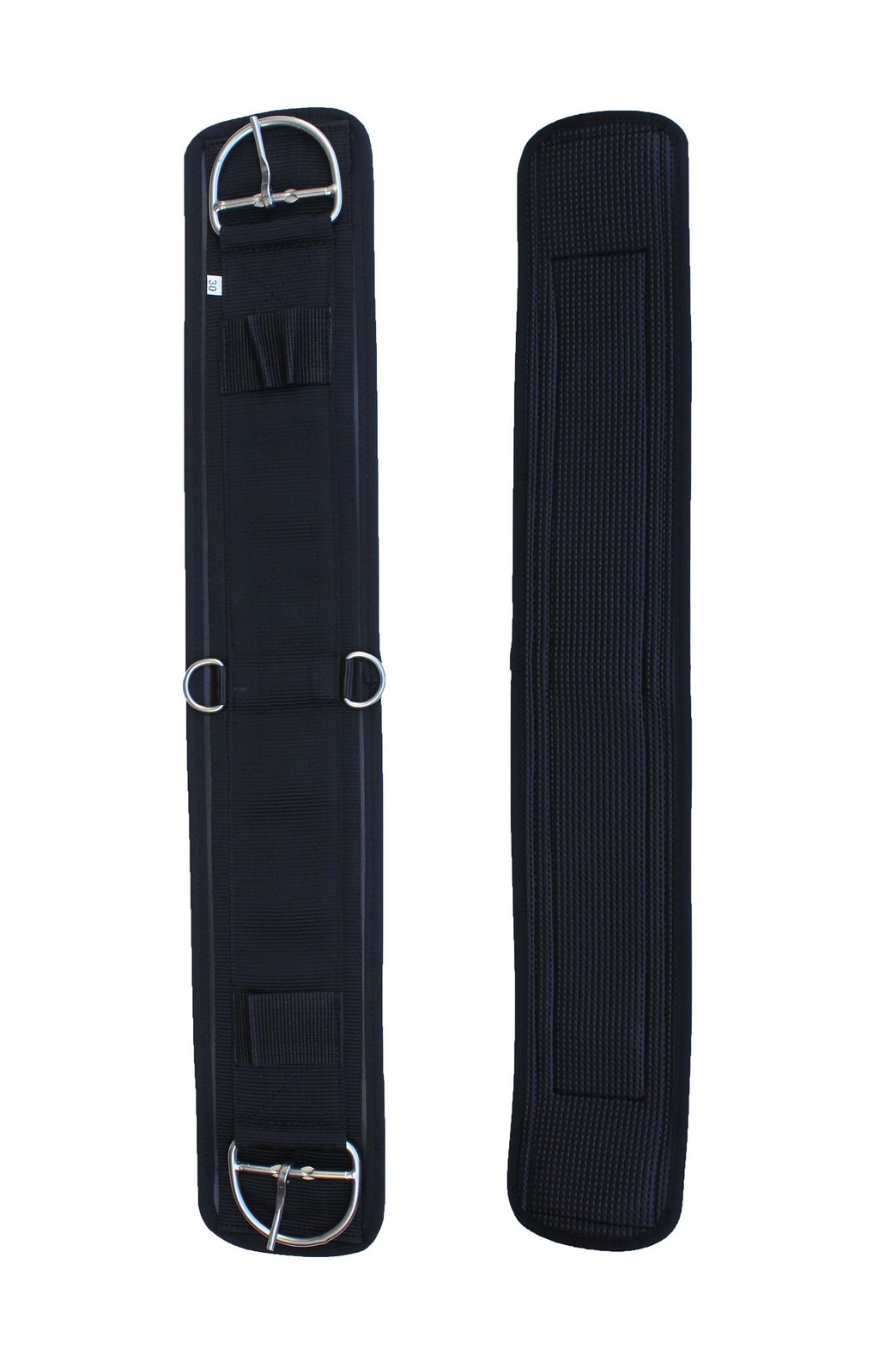 Western Black Nylon Webbed Neoprene Straight Rear Flank Saddle Cinch 97140