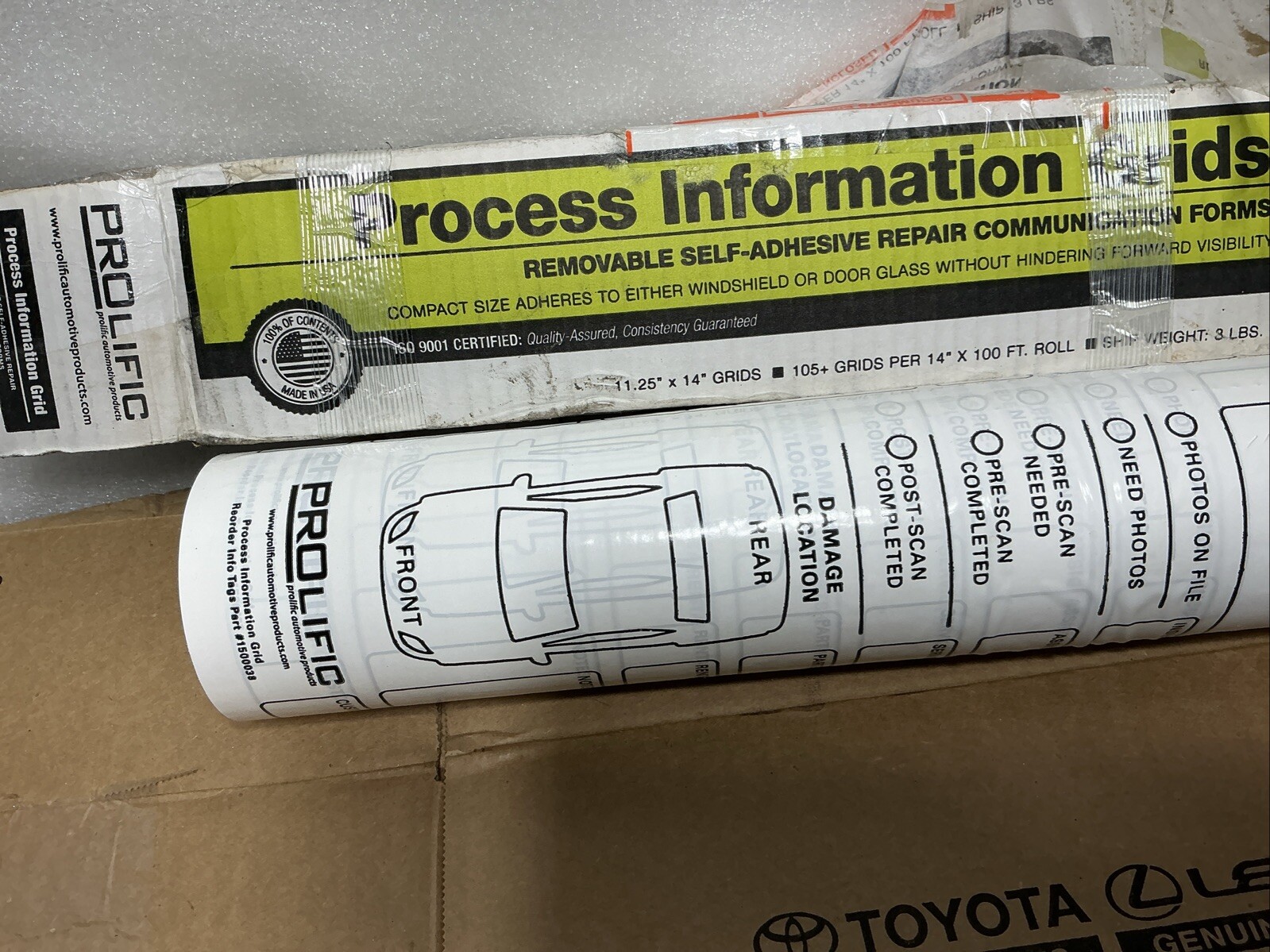 1 Roll Removable Self-adhesive Process Information grids 14”x11.5” #1500038