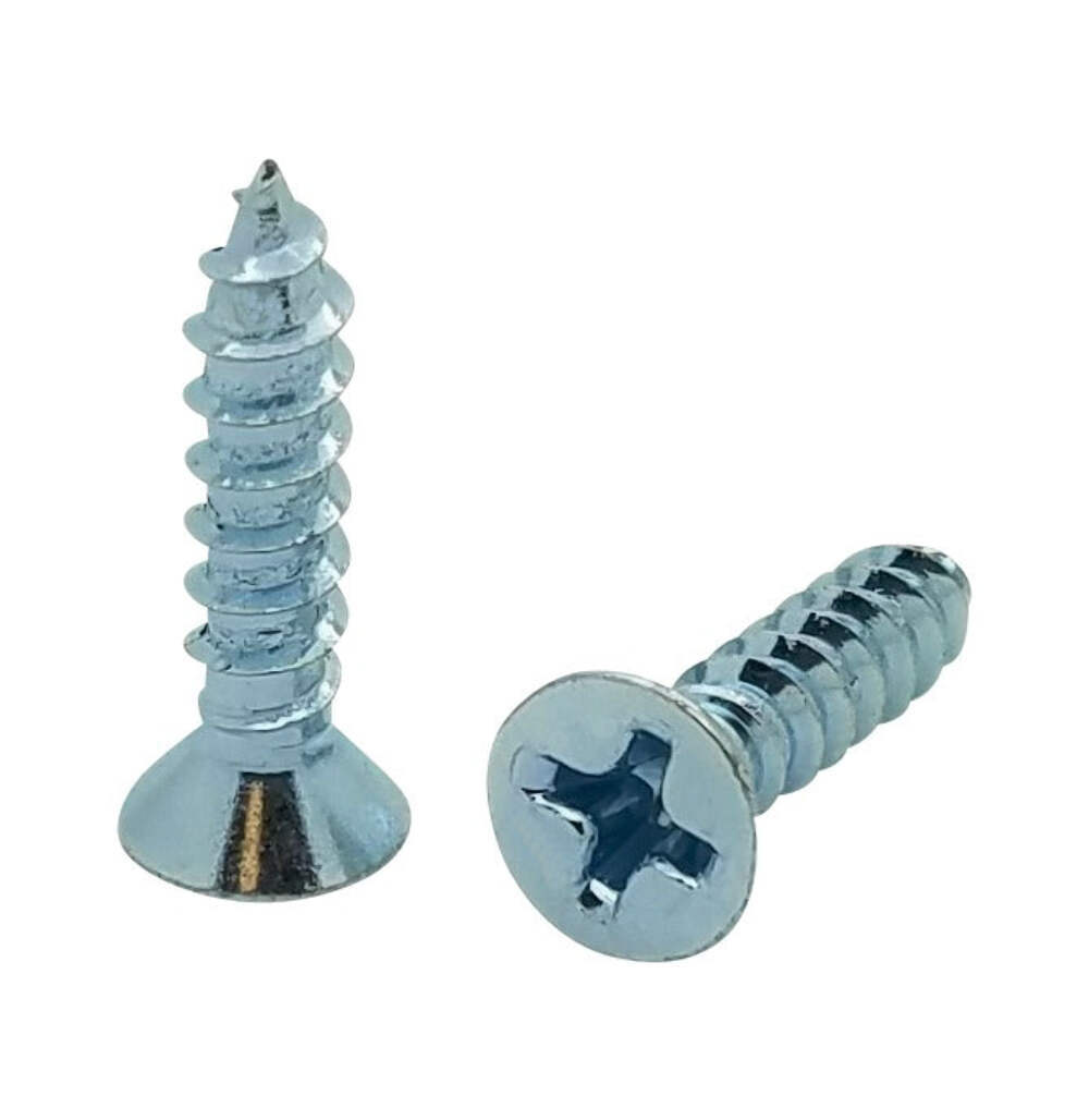 #6 x 3/4" Flat Head Zinc Coated Phillips Head Wood Screws, 400 Qty (BCP33)