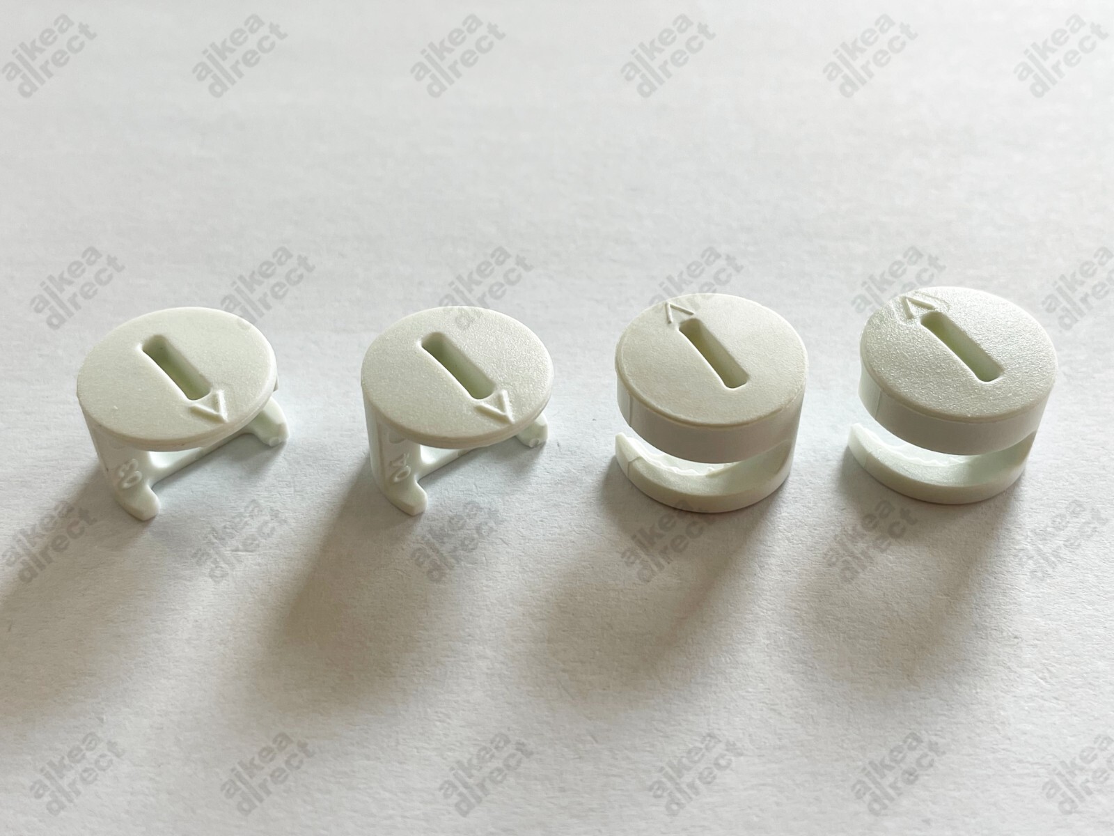 Ikea Plastic cam lock nuts, Part # 119030 117434, white (4 pack) - NEW