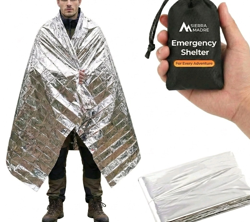 Emergency Mylar Thermal Space Blanket for Survival – Waterproof Safety Shelte...