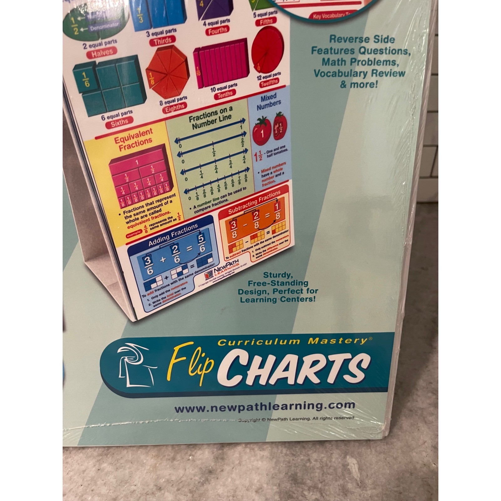 NewPath Learning Math Flip Chart Grade 3 Multicolor Curriculum Mastery 33-3001