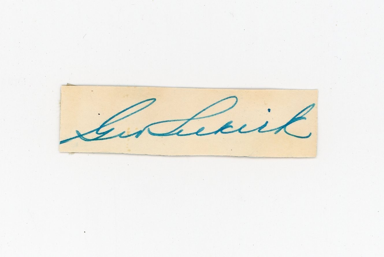 George Selkirk- Vintage Clipped Signature