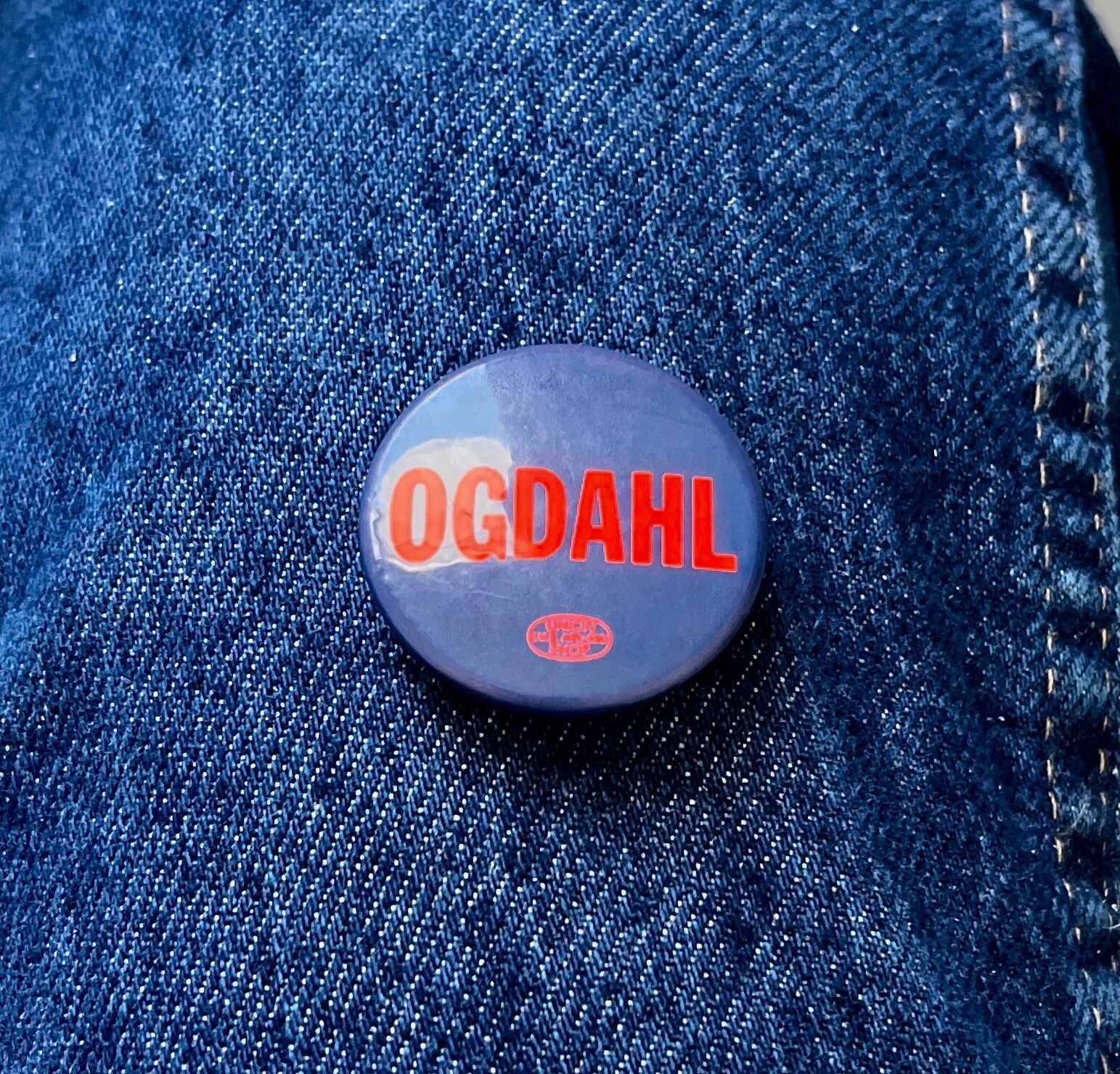 1960's Harmon T Ogdahl Sr For Minnesota State Senate 1 1/4" Cello Political