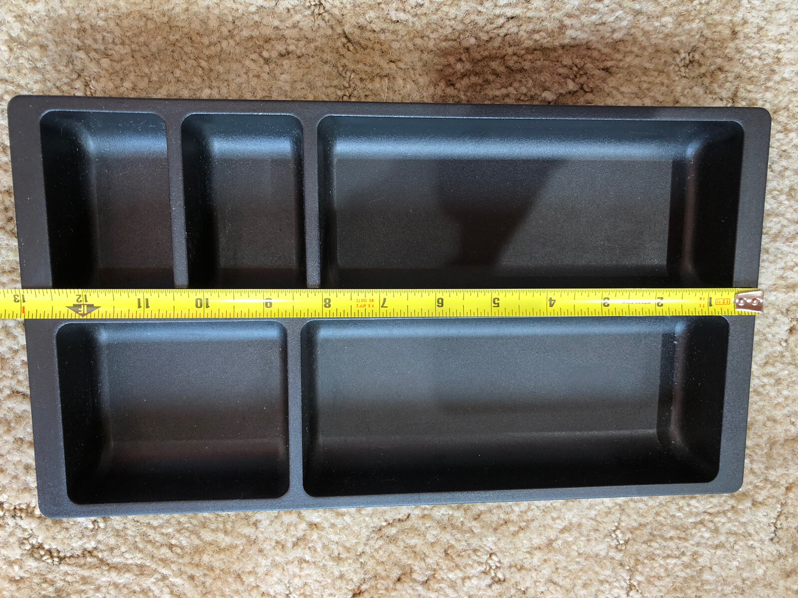STEELCASE ~ Desk Drawer Insert Black Plastic Divider Organizer FREE SHIPPING