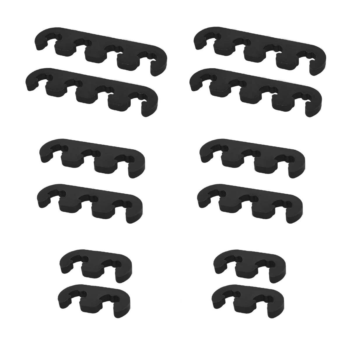 ZNDAW 12 PCS Spark Plug Wire Separator, 7mm 8mm Ignition Black
