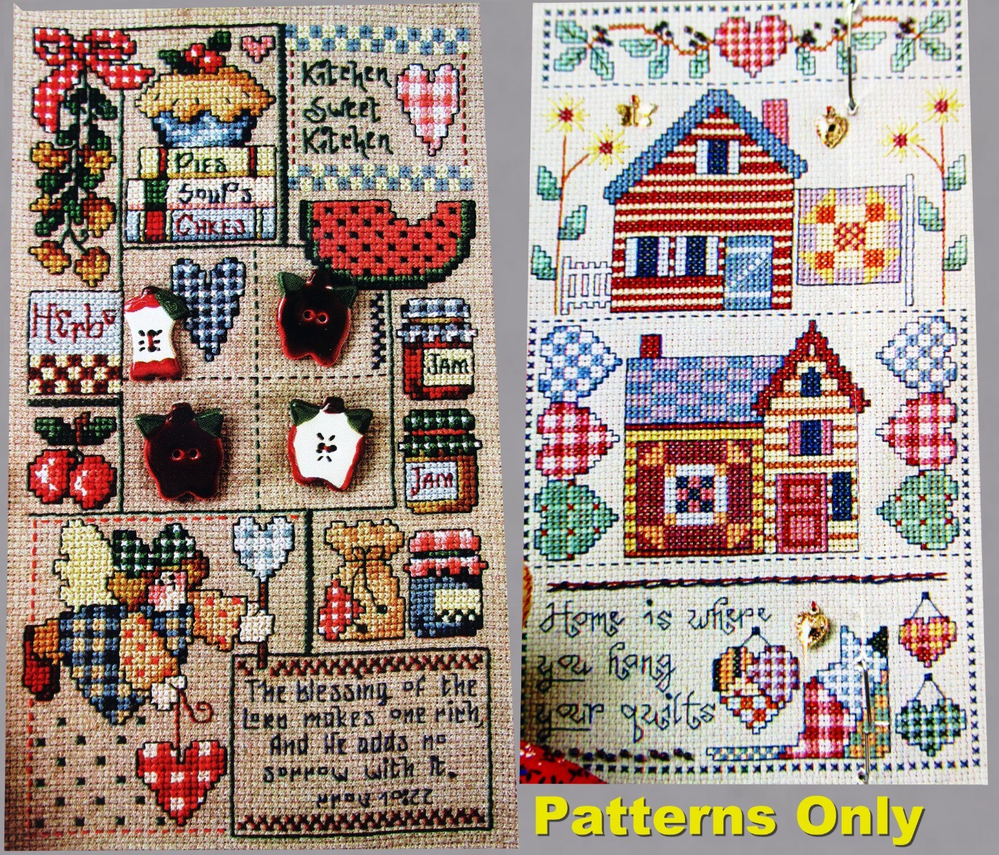 Kitchen Sweet Kitchen Cabin Is Where You Hang Your Quilts CROSS STITCH PATTERNS