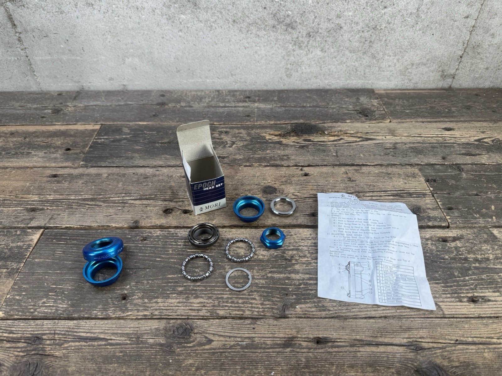 Mori Epoch Bmx NOS 1” Threaded Headset  Blue