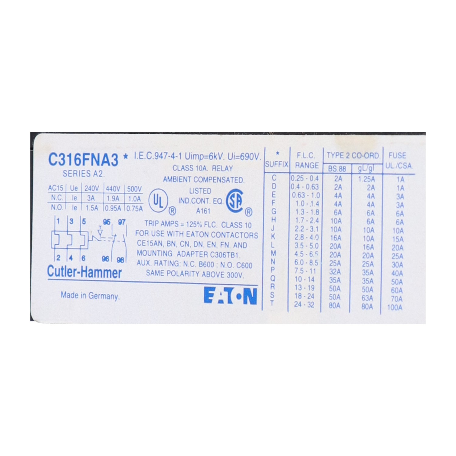 Eaton C316FNA3M New NFP