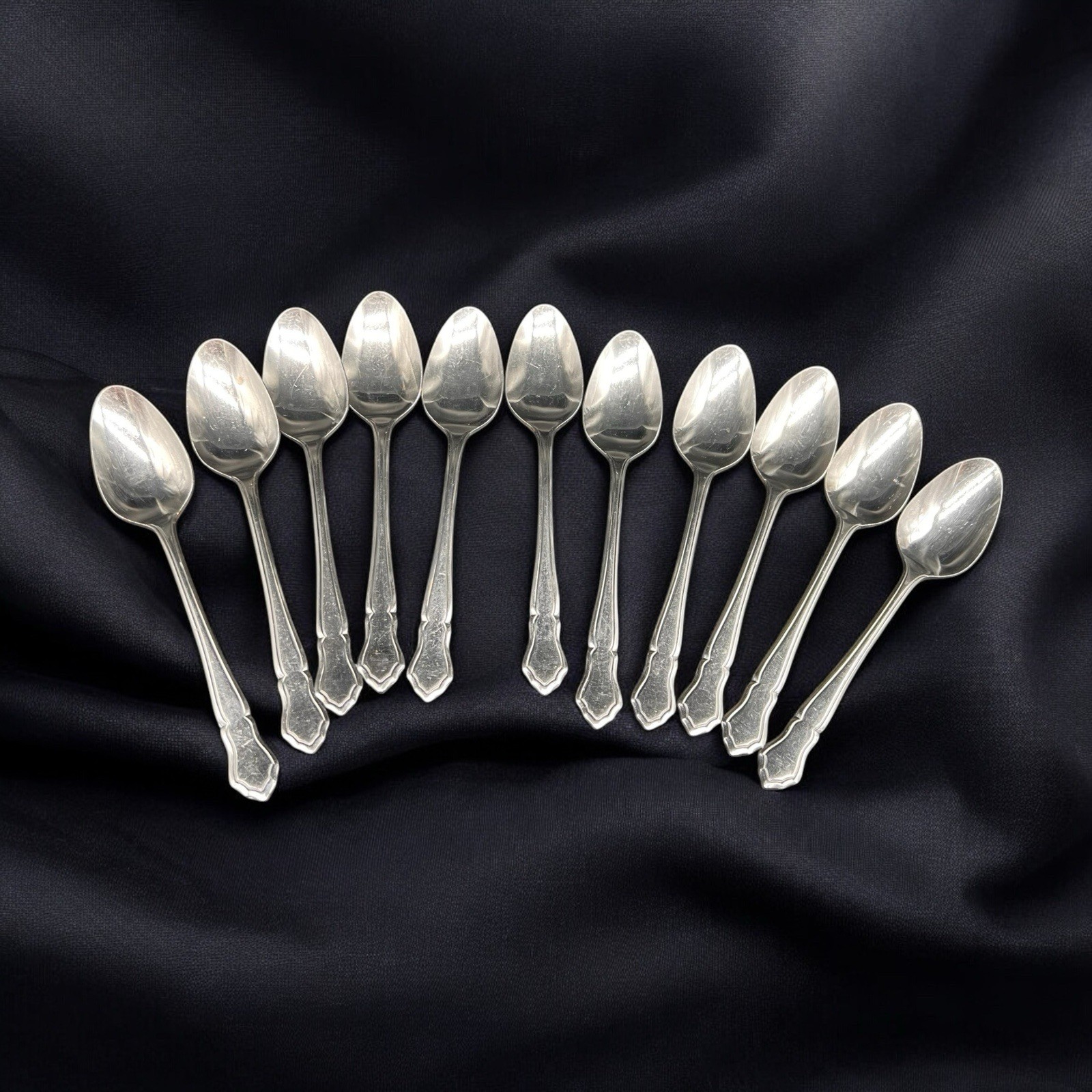 Lot Of 11 Barclay Geneve BAG8 Spoons Teaspoon 6.25” Flatware Japan Vintage READ