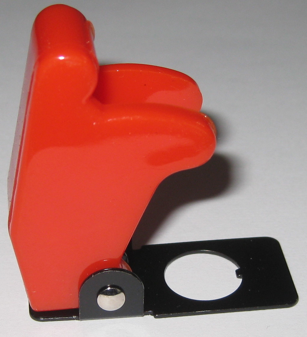 Full Size Toggle Switch Safety Cover - RED - Designed for 15/32" Switches