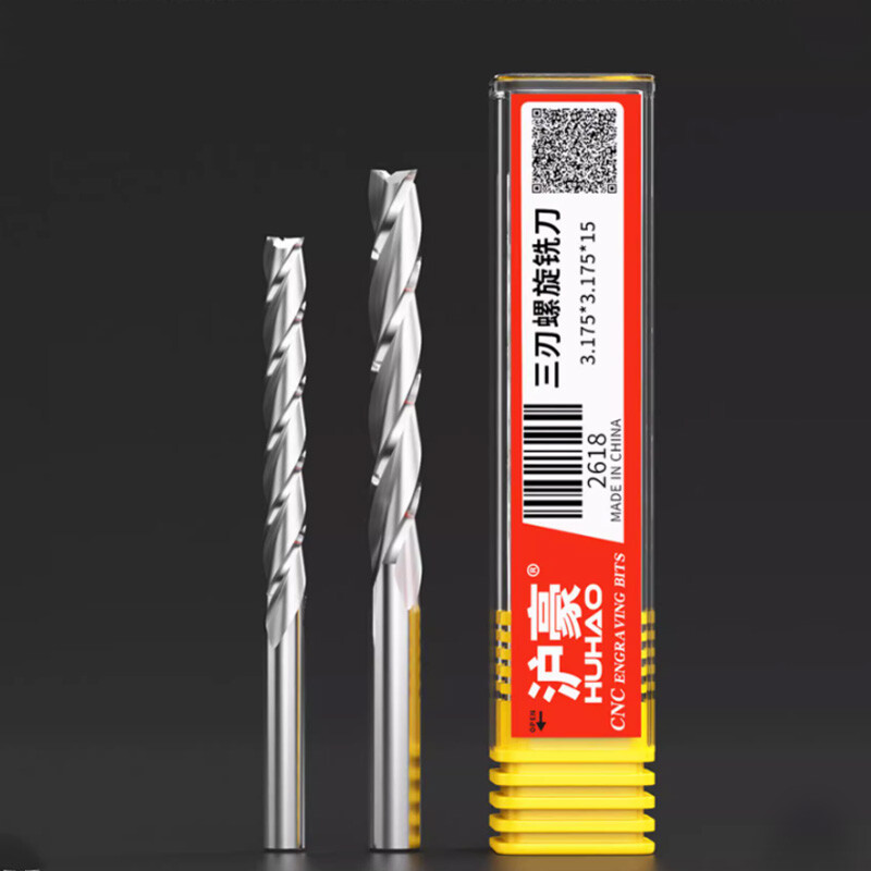 Quality 3-Flutes Spiral End Mill Solid Carbide Milling Cutter CNC Engraving Bits