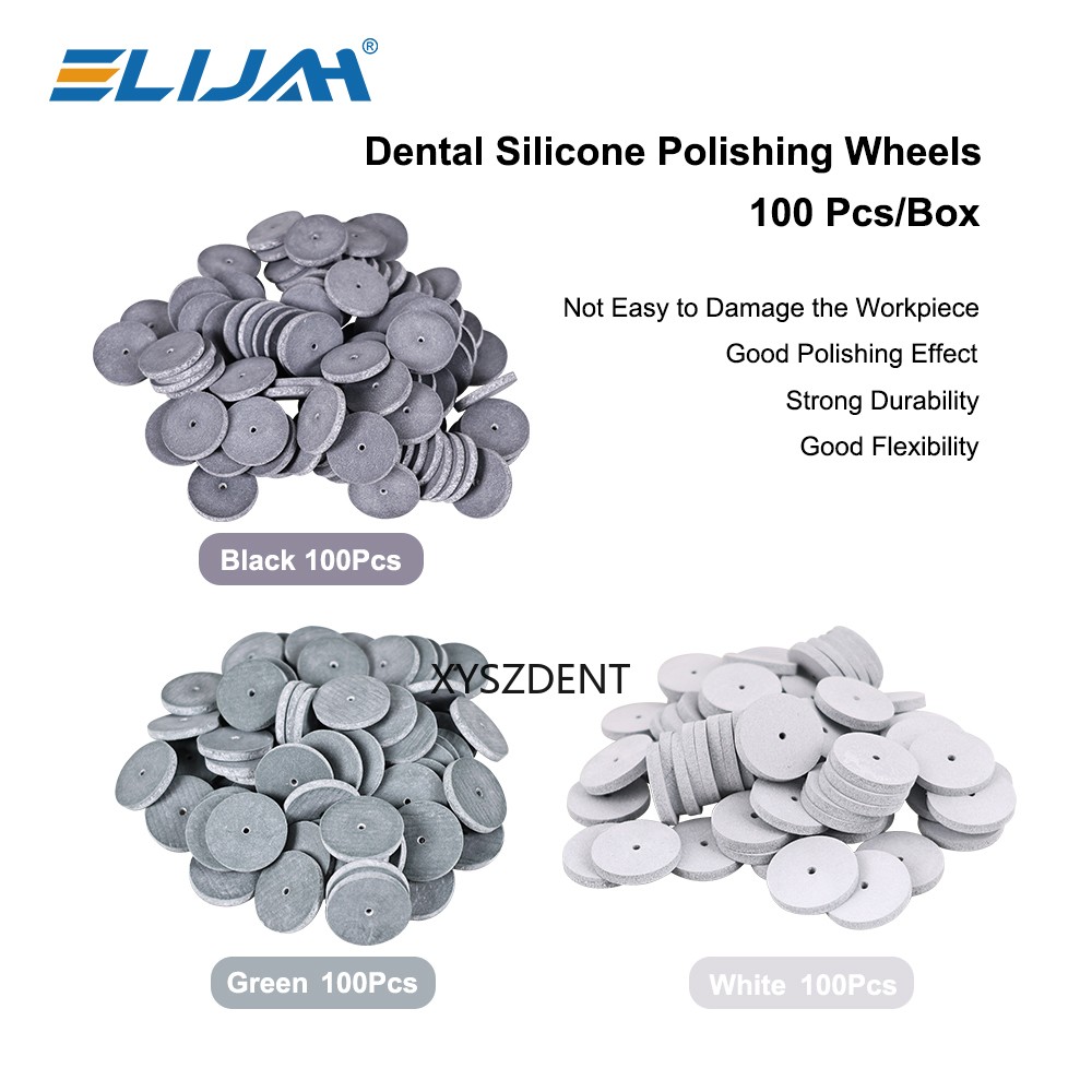 100pcs/Box Silicone Rubber Polishing Wheels for Dental Rotary Polishing Whee Set