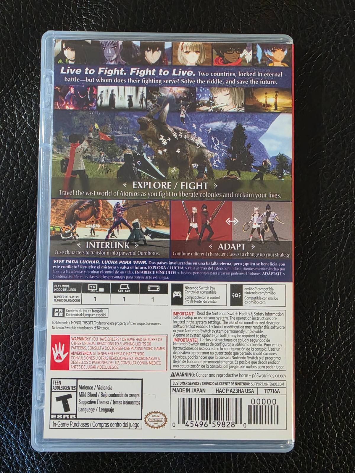 Switch Case Replacement Nintendo Switch Xenoblade Chronicles 3