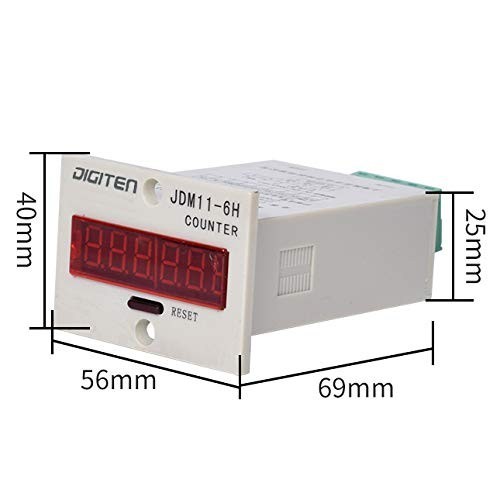 Digital 6-Digit LED Display Counter 0-999999 with NPN Proximity Sensor & Holder