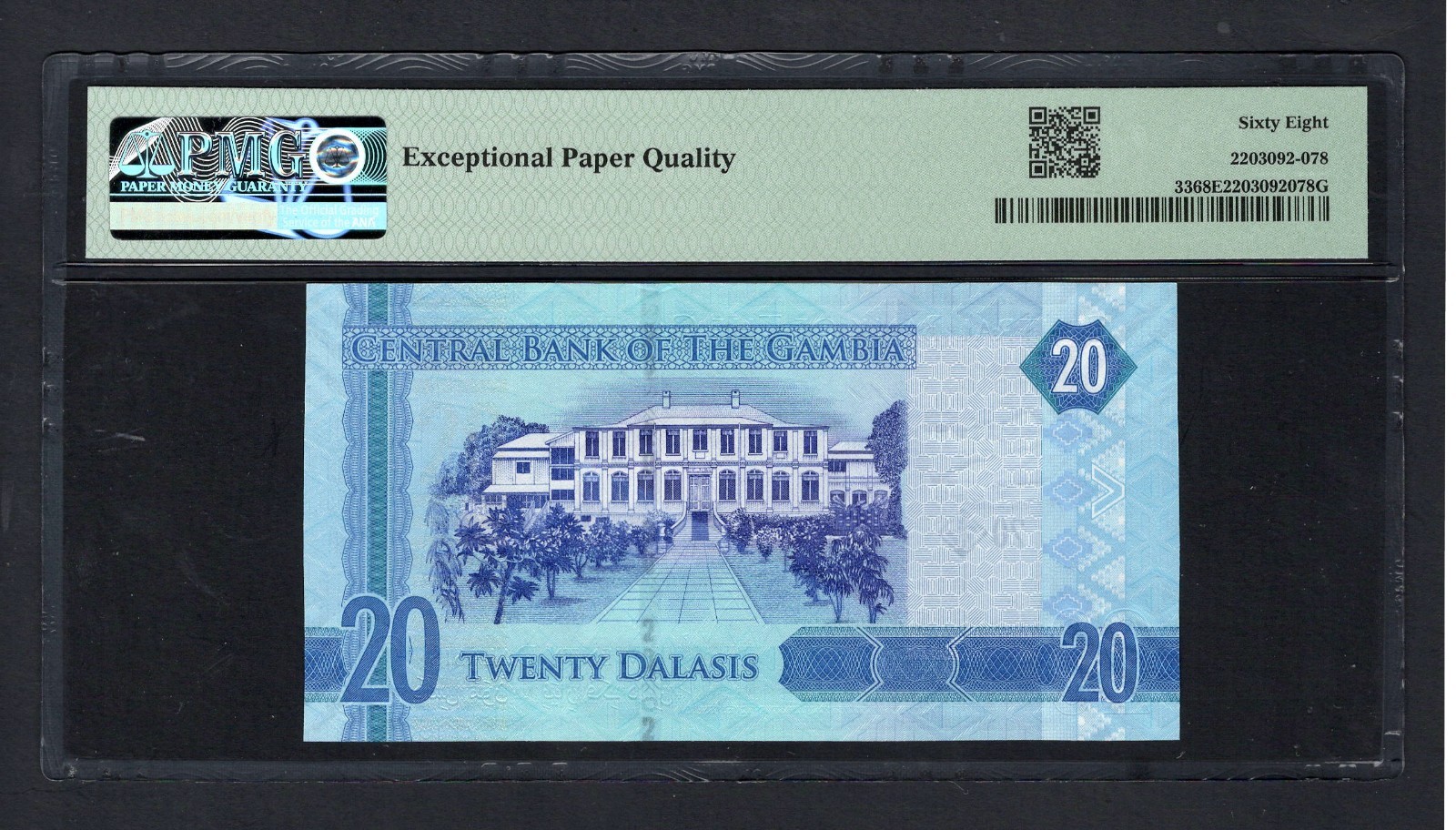 Gambia 20 Dalasis ND(2015) P33 Uncirculated Graded 68