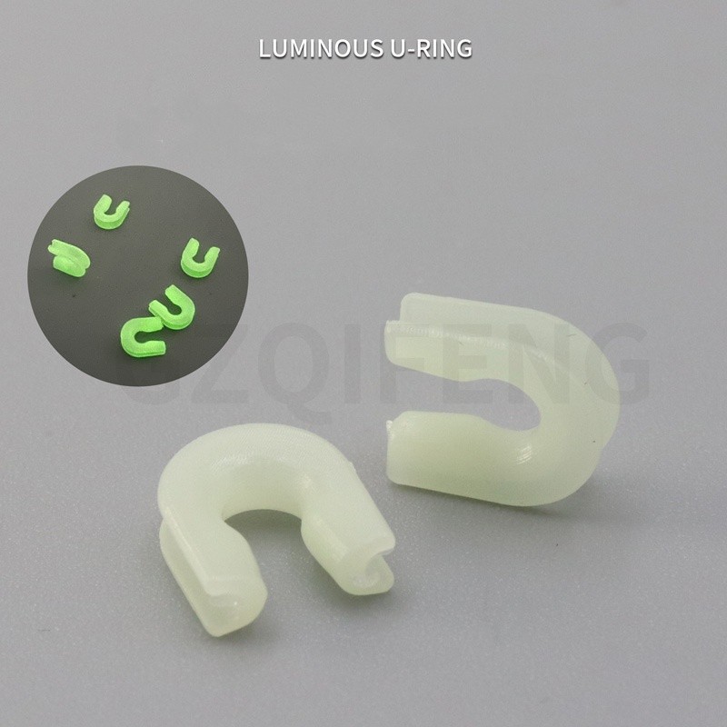 50pcs Glow Fishing U-ring Protection Line Anti-tangle Connector Fishing Tool