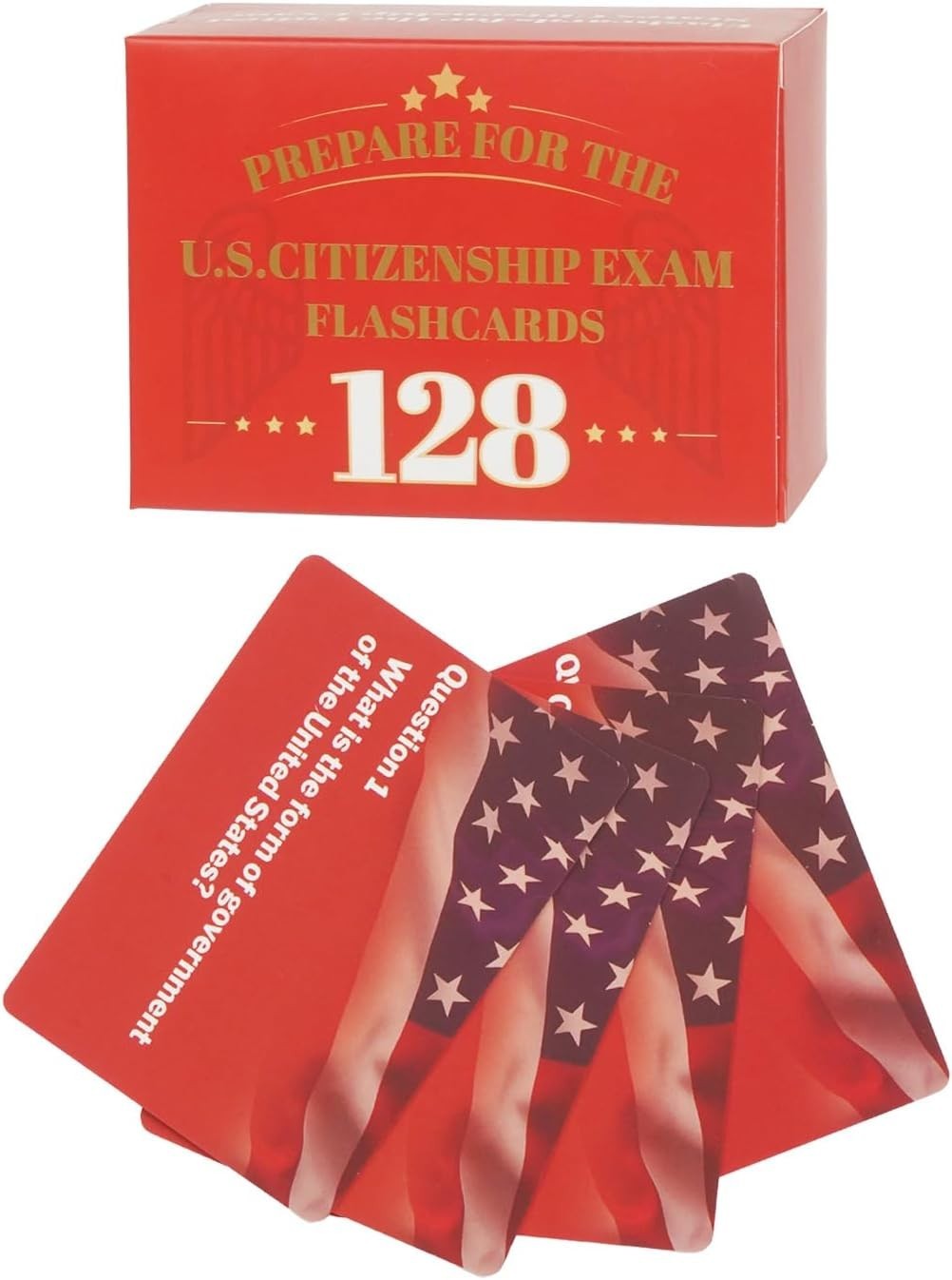 Citizenship Flash Cards 2026, Full Set of 128 USCIS Civics Questions & Answer...