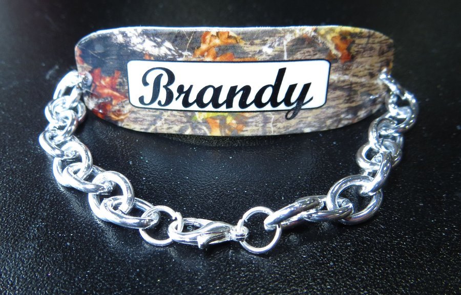 mossy oak break up camo true timber personalized name bracelet camouflage AP HD