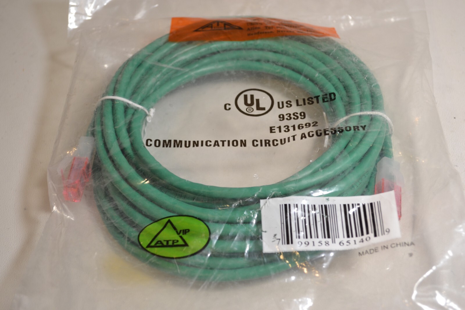 Allen Tel AT1625-GN Category 6 Patch Cord, 25-Foot Length, Green