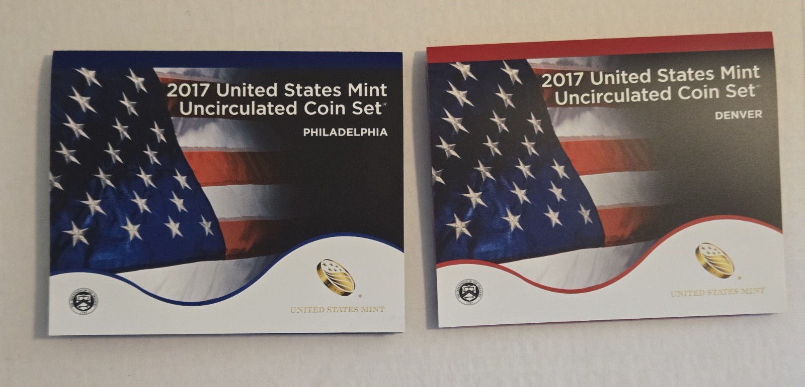2017 Mint Set. 10 Coins Each Denver and Philadelphia Mint, original packaging